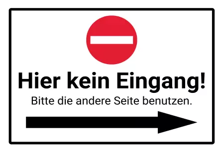 Warnschild Zutritt verbotenWarnung - Zutritt verboten Hier kein Eingang! Bild