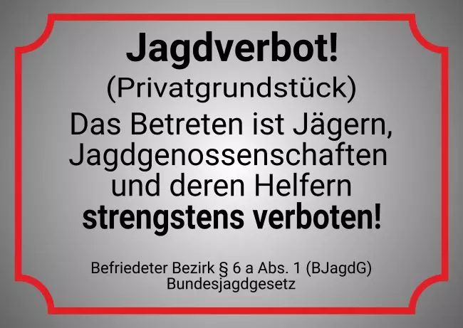 Warnschild Zutritt verboten Warnung - Zutritt verboten Jagdverbot! Bild