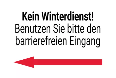 Warnschild Zutritt verboten Warnung - Zutritt verboten Kein Winterdienst! Bild