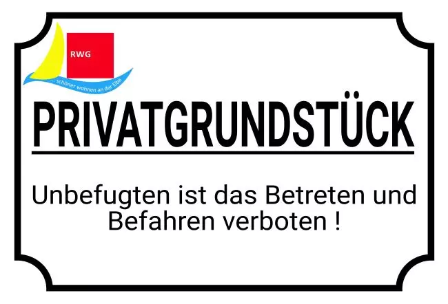 Warnschild Zutritt verbotenWarnung - Zutritt verboten Privatgrundstück Bild