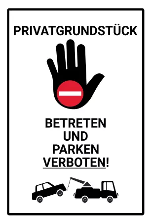 Warnschild Zutritt verboten Warnung - Zutritt verboten PRIVATGRUNDSTÜCK Bild