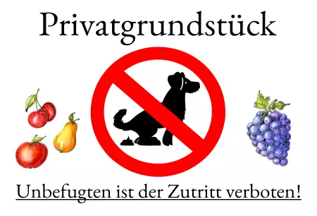 Warnschild Zutritt verbotenWarnung - Zutritt verboten Privatgrundstück Bild