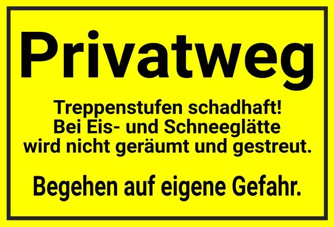 Warnschild Zutritt verbotenWarnung - Zutritt verboten Privatweg Bild