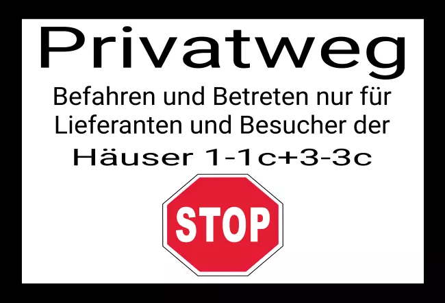 Warnschild Zutritt verboten Warnung - Zutritt verboten Privatweg Bild