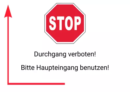 Warnschild Zutritt verbotenWarnung - Zutritt verboten STOP Bild