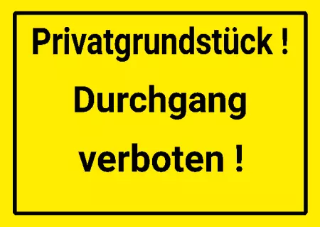 Warnschild Zutritt verboten Warnung - Zutritt verboten Durchgang verboten! Bild