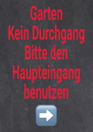Warnschild Zutritt verbotenWarnung - Zutritt verboten Garten - Kein Durchgang Bild