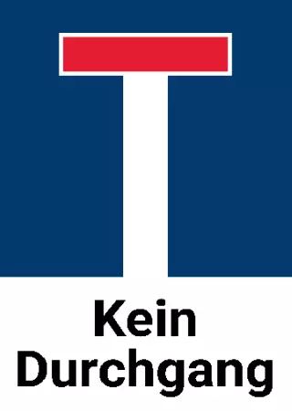 Warnschild Zutritt verbotenWarnung - Zutritt verboten Kein Durchgang Bild