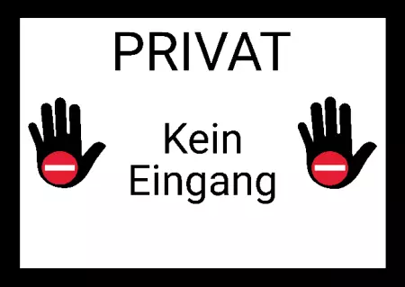 Warnschild Zutritt verboten Warnung - Zutritt verboten Kein Eingang Bild